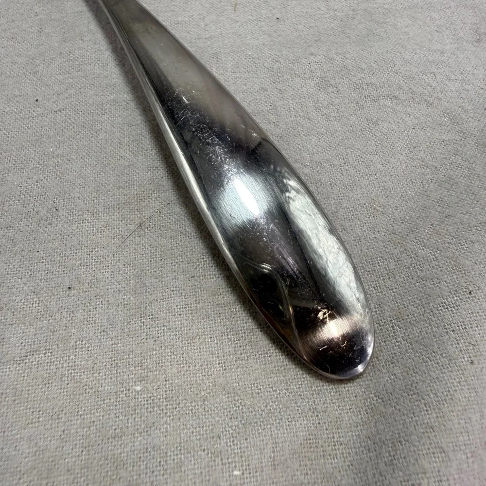Oneida Crest Pattern Serving Fork  Arched Handle Minimalist Discontinued 8.75